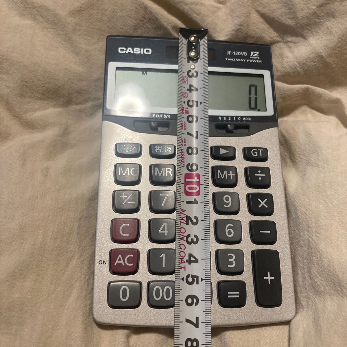  Casio desk type 12 column calculator [ Just size ] CASIO classical business practice calculator JF-120VB