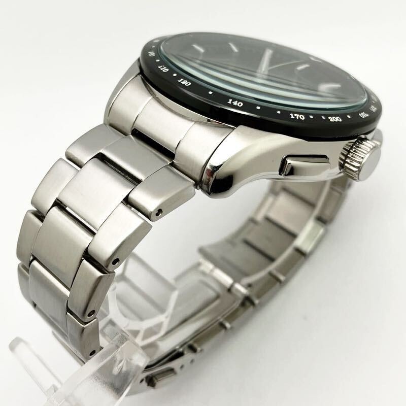 良品☆電池新品☆送料込☆セイコー SEIKO ワイアード WIRED クロノグラフ スモセコ メンズ腕時計 ブラック VK63-K006 AGAW401