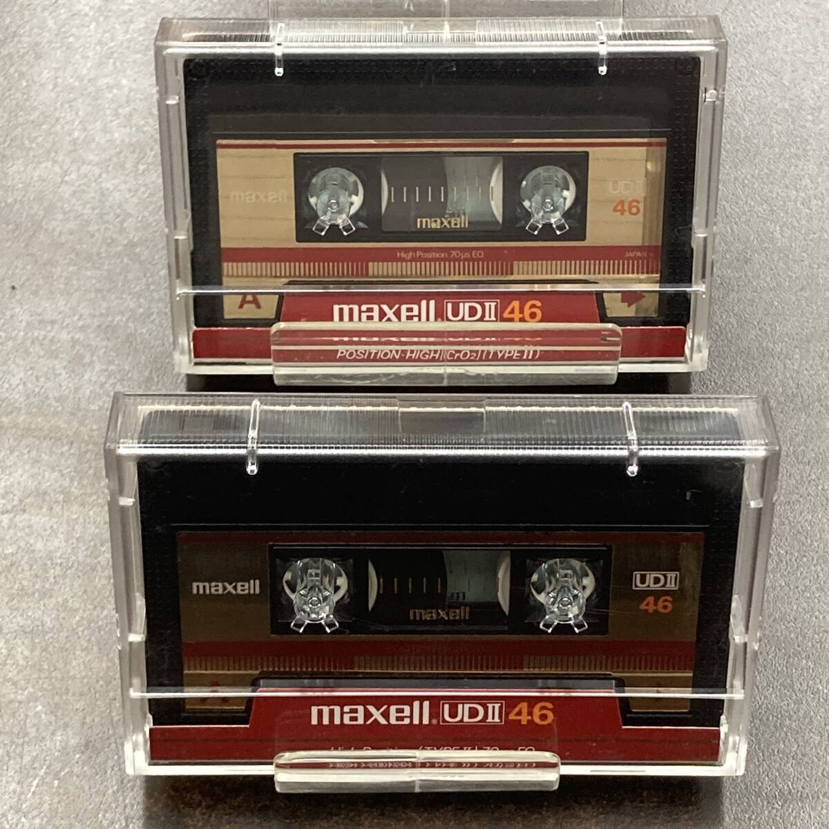 1934BT マクセル UDII 46分 ハイポジ 2本 カセットテープ/Two Maxell UDII 46 Type II High Position Audio Cassette_画像5