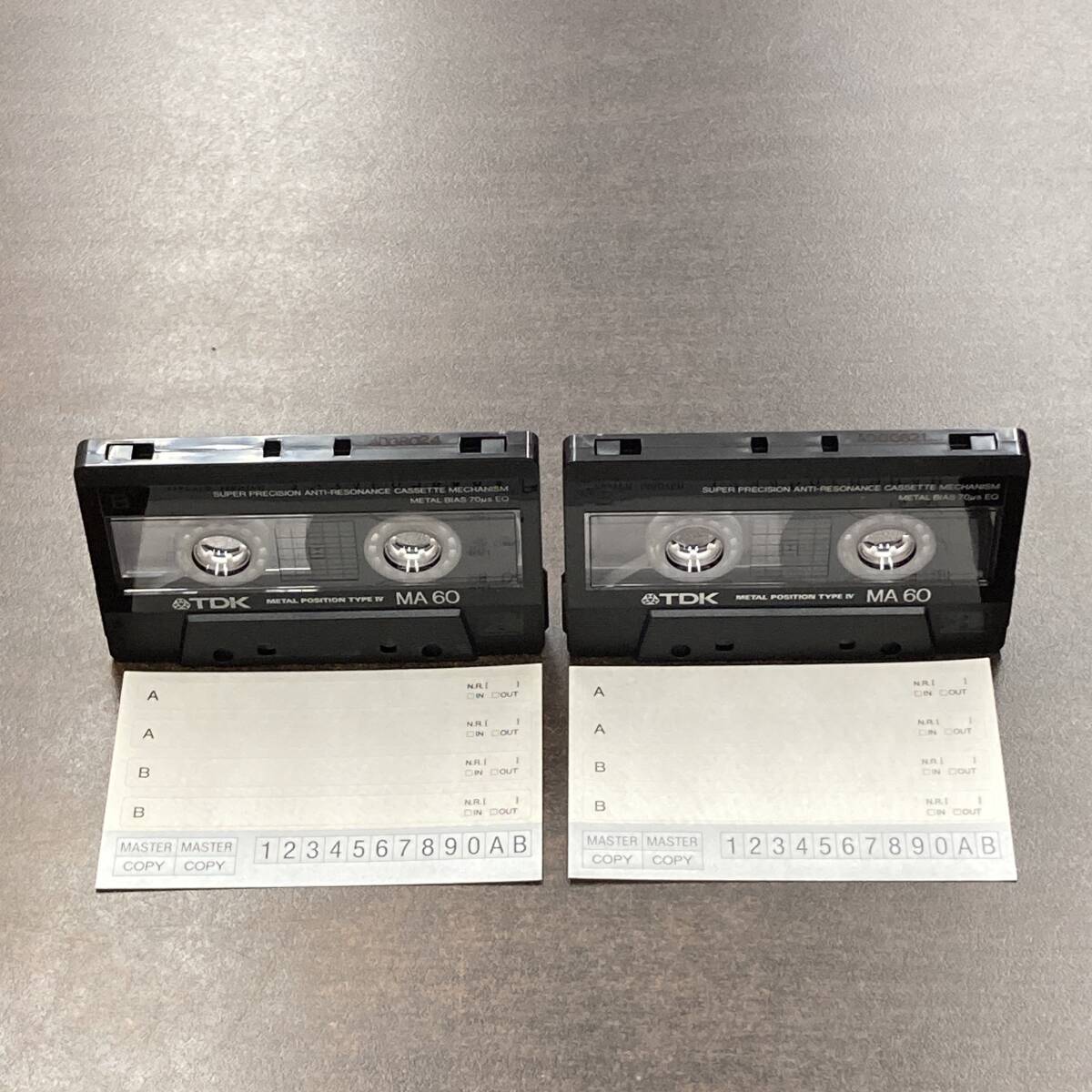 1981BT TDK MA 60分 メタル 2本 カセットテープ/Two TDK MA 60 Type IV Metal Position Audio Cassette_画像2