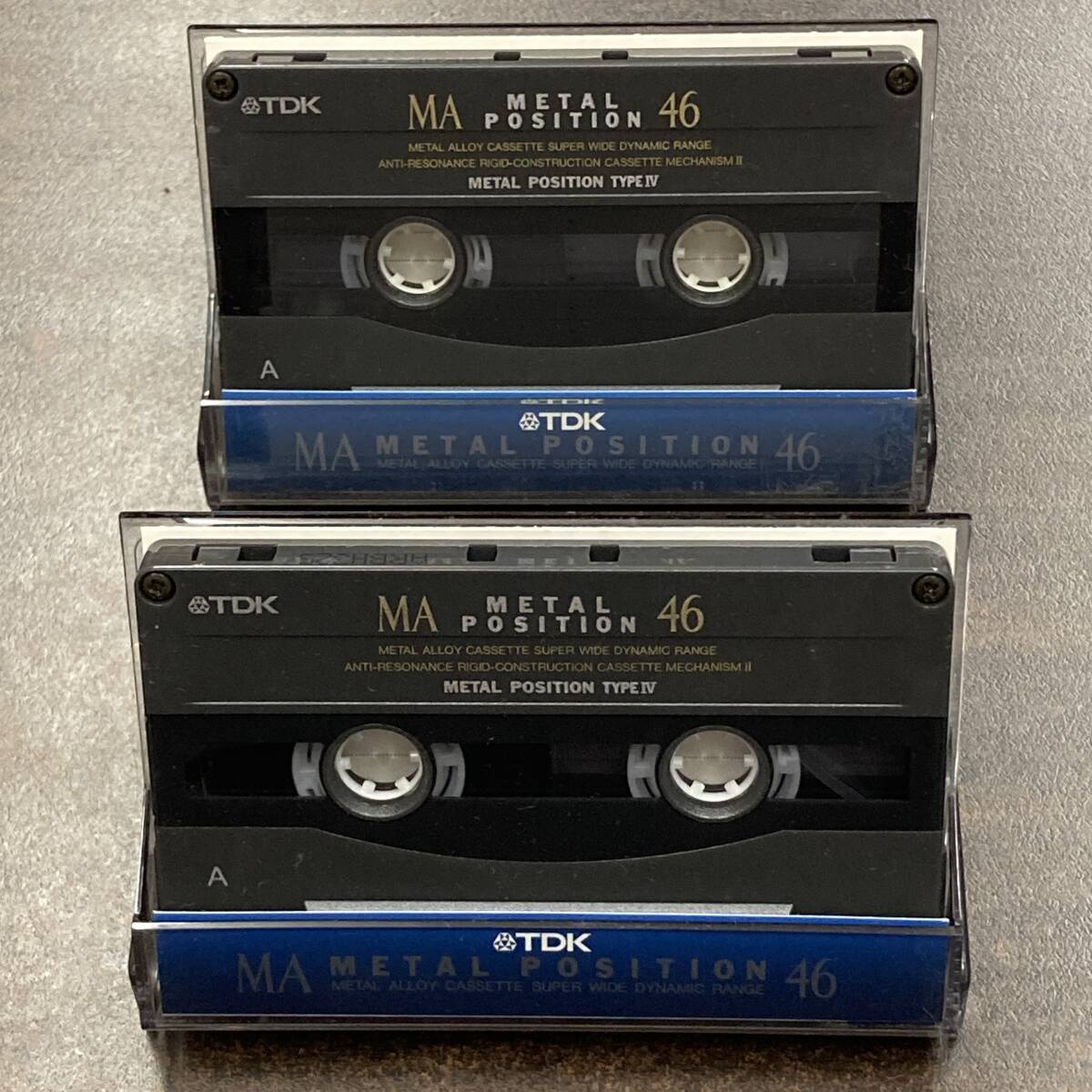 1982BT TDK MA 46 minute metal 2 ps cassette tape /Two TDK MA 46 Type IV Metal Position Audio Cassette