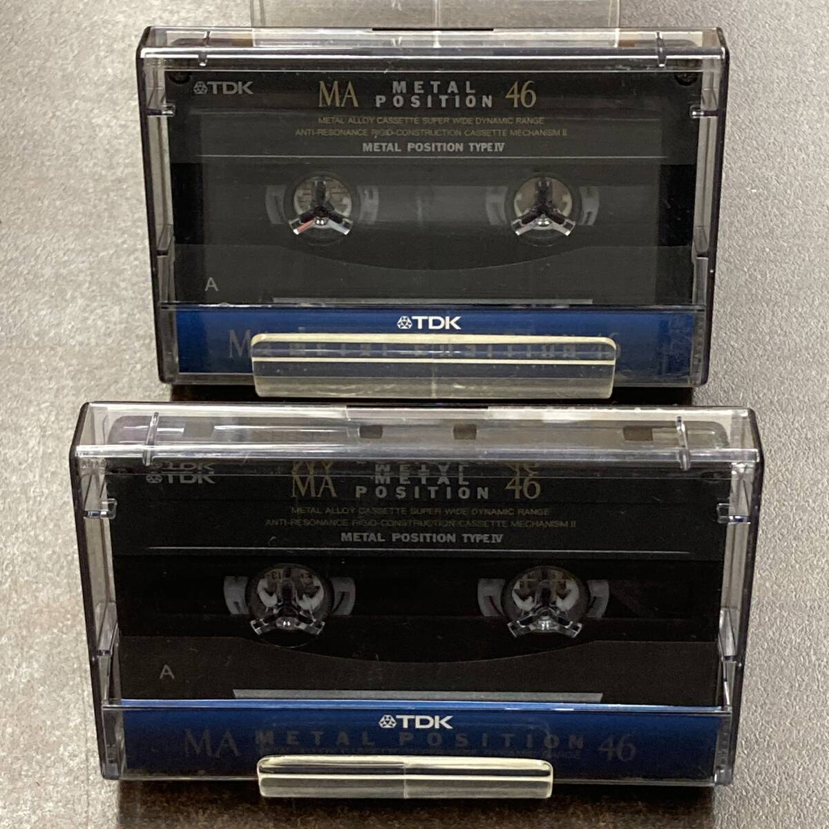 1982BT TDK MA 46 minute metal 2 ps cassette tape /Two TDK MA 46 Type IV Metal Position Audio Cassette