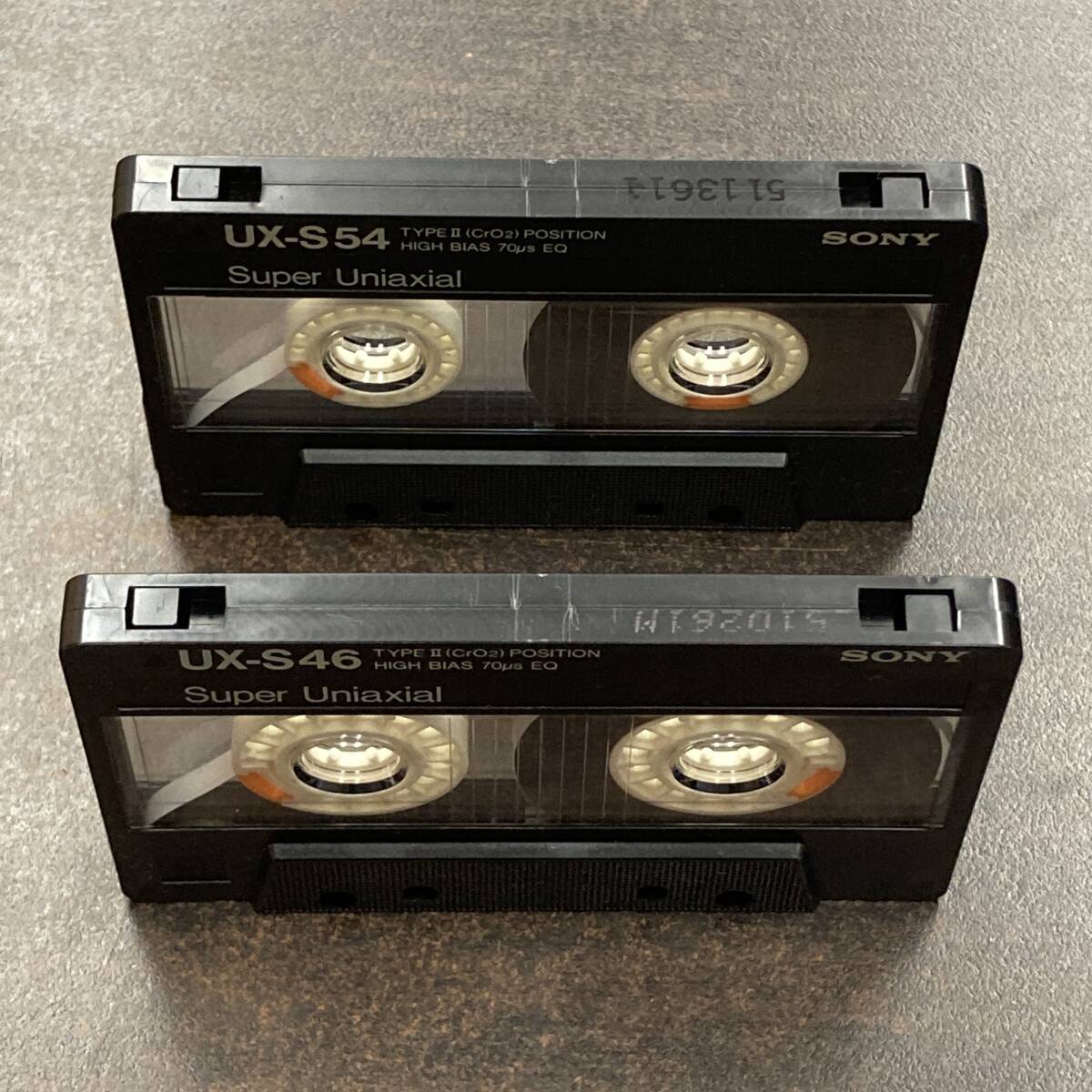 1991BT Sony UX-S 46 54 минут Hi Posi 2 шт кассетная лента /Two SONY UX-S 46 54 Type II High Position Audio Cassette