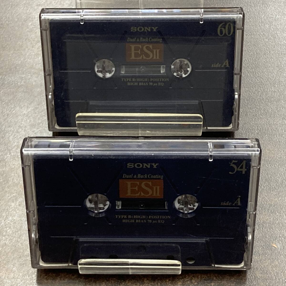 1992BT ソニー ESII 54 60分 ハイポジ 2本 カセットテープ/Two SONY ESII 54 60 Type II High Position Audio Cassette_画像5