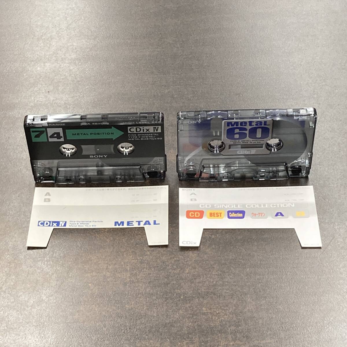 1996BT ソニー CDixIV 60 74分 メタル 2本 カセットテープ/Two SONY CDixIV 60 74 Type IV Metal Position Audio Cassette_画像2