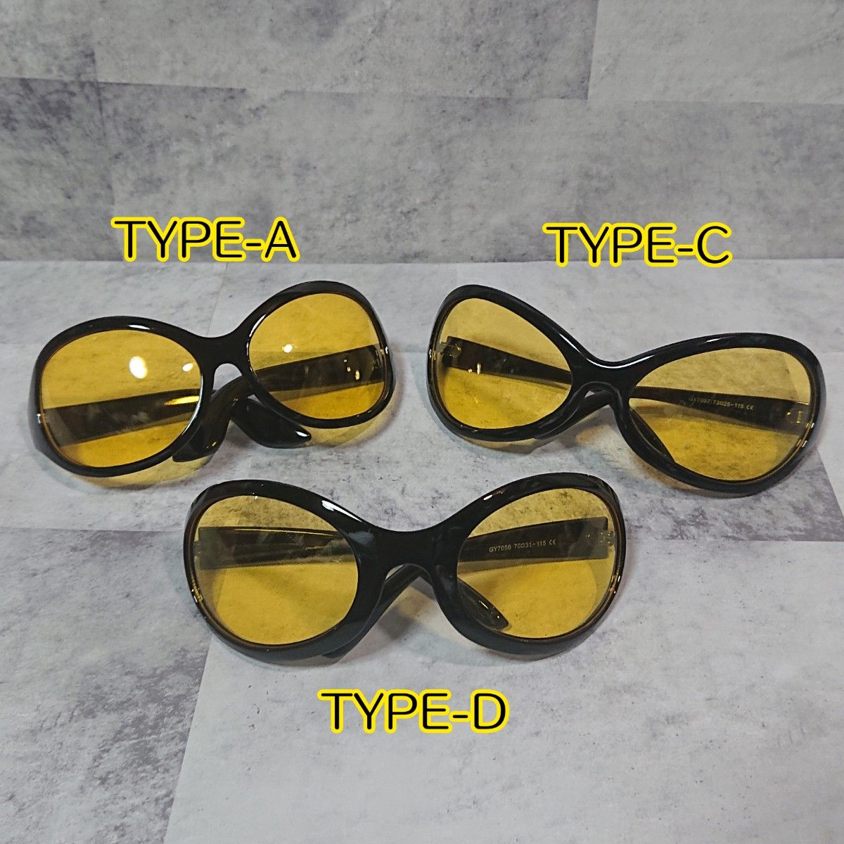 X-JAPAN hide コスプレ用 サングラス ブラック×イエロー TYPE-A X-JAPAN hide コスプレ用 サングラス ブラック×イエロー TYPE-A