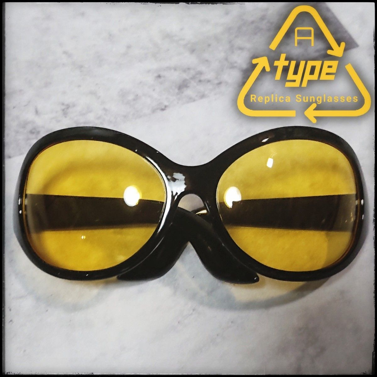 X-JAPAN hide コスプレ用 サングラス ブラック×イエロー TYPE-A X-JAPAN hide コスプレ用 サングラス ブラック×イエロー TYPE-A