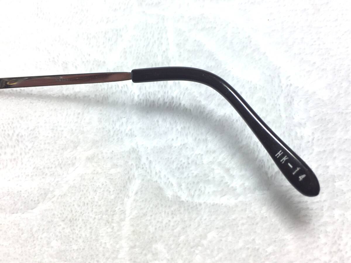デッドストック ツーブリッジ 眼鏡 HK-14 54 シルバー ビンテージ 未使用 メタル フレーム セミオート 昭和 レトロ_画像7