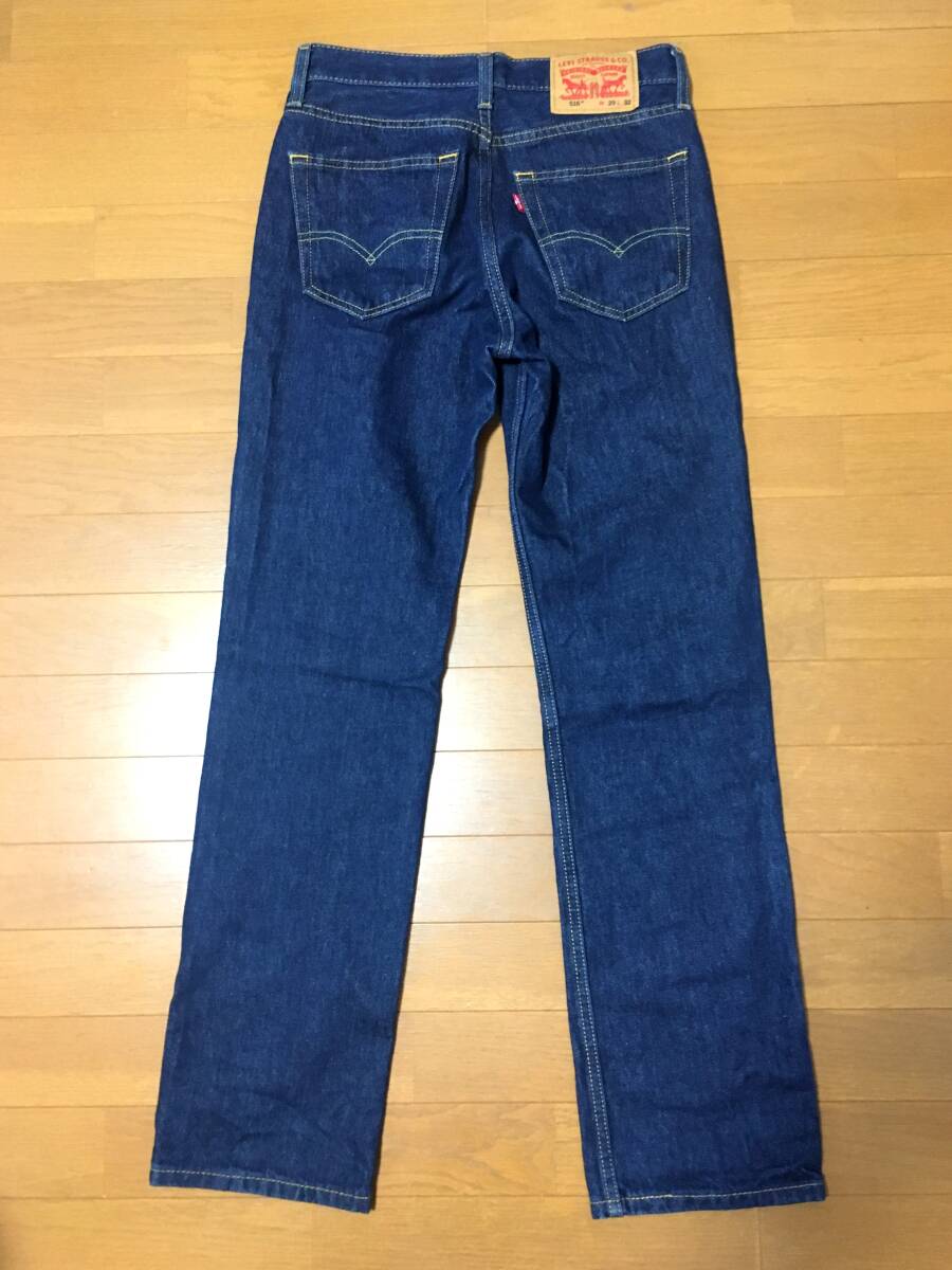 Levi's デニム パンツ 516 29 32 濃紺 ストレート 綿100% 中古 リーバイス インディゴ ジーンズ ボトム_画像1