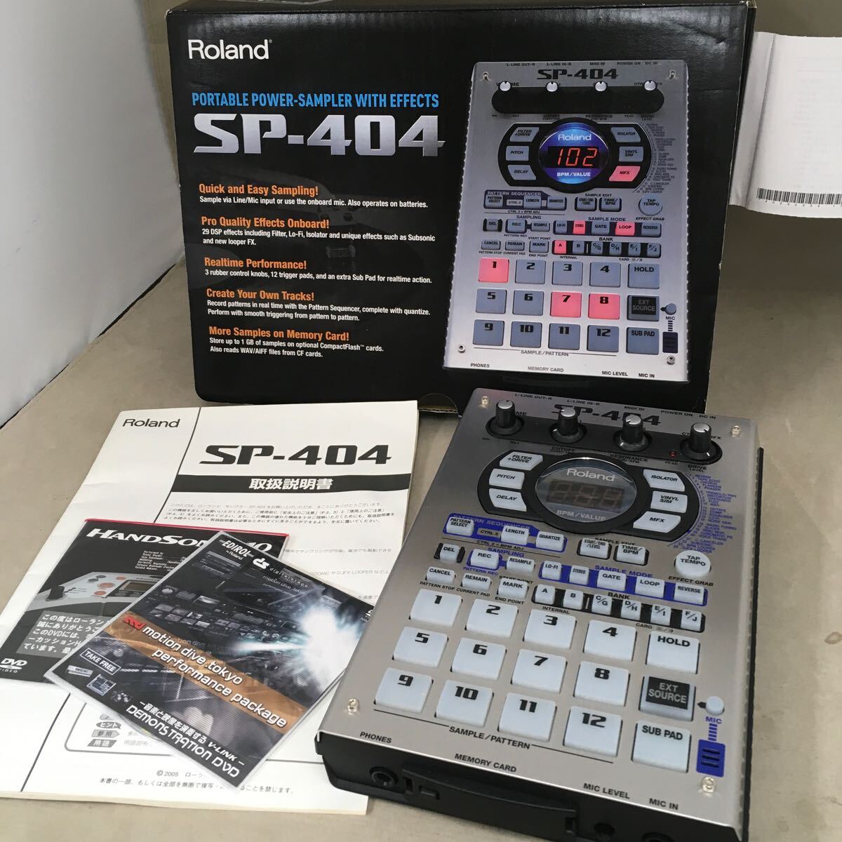 【ACアダプタ欠品により動作未確認/現状販売品】Roland ドクター・サンプル SP-404/ローランド_画像1