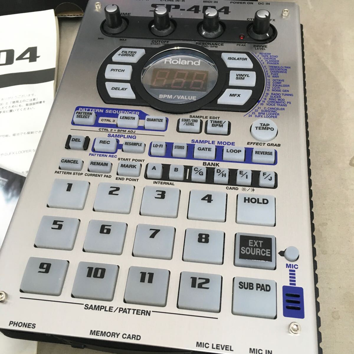 【ACアダプタ欠品により動作未確認/現状販売品】Roland ドクター・サンプル SP-404/ローランド_画像2