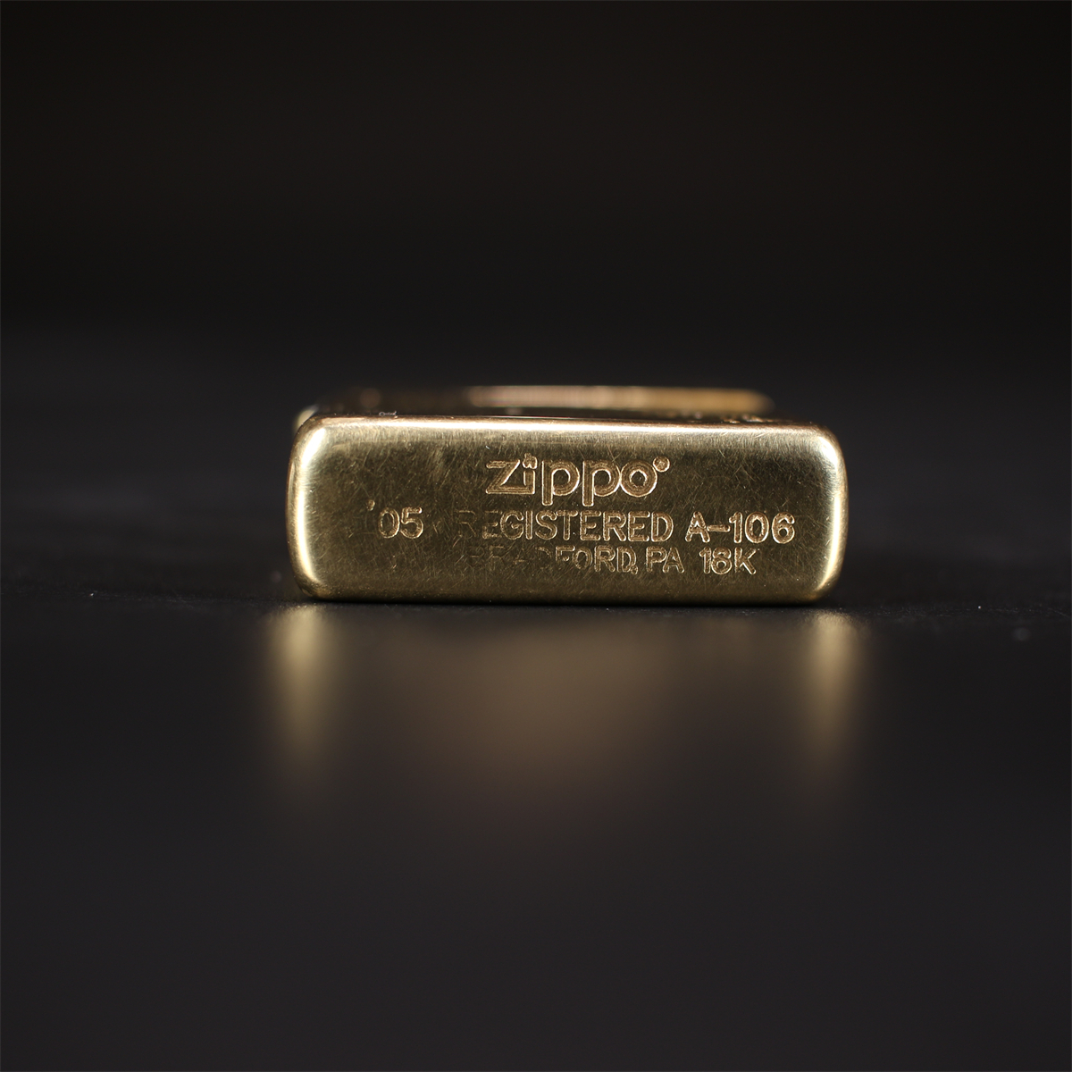 【秀】GA373 ジッポー 【Zippo】 オイルライター 【K18金】 金正味53g 全体重80g／合箱 美品！ｒ_画像10