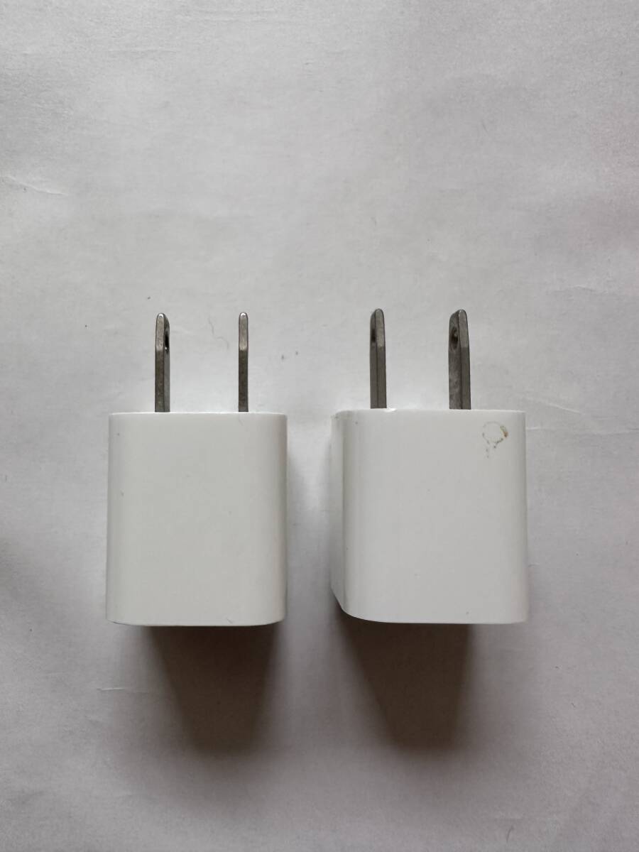 【2個セット】Apple純正品 Apple iPhone純正USB Type-A 充電器ACアダプター5V-1Aの画像1