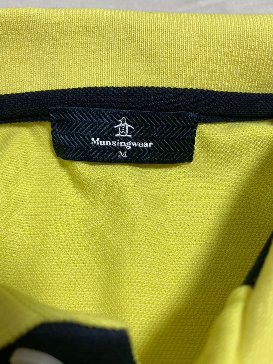 マンシングウェア ゴルフ　ドライストレッチ　ポロシャツ　M 極美品　速乾 イエロー