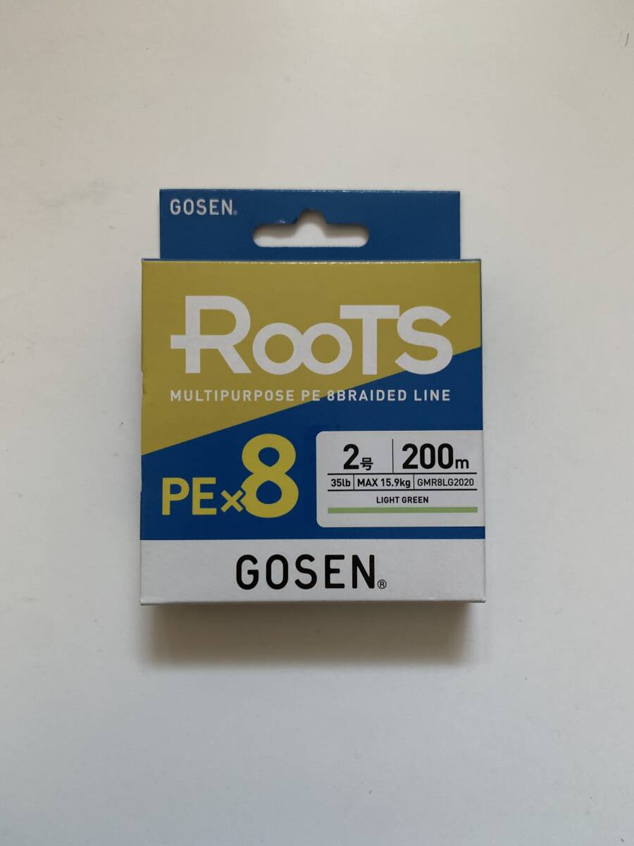 ゴーセン【ROOTS PEx8　2号　200m　ライトグリーン】_画像1