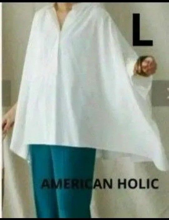 AMERICAN HOLIC アメリカンホリックバンドカラーポンチョシャツ