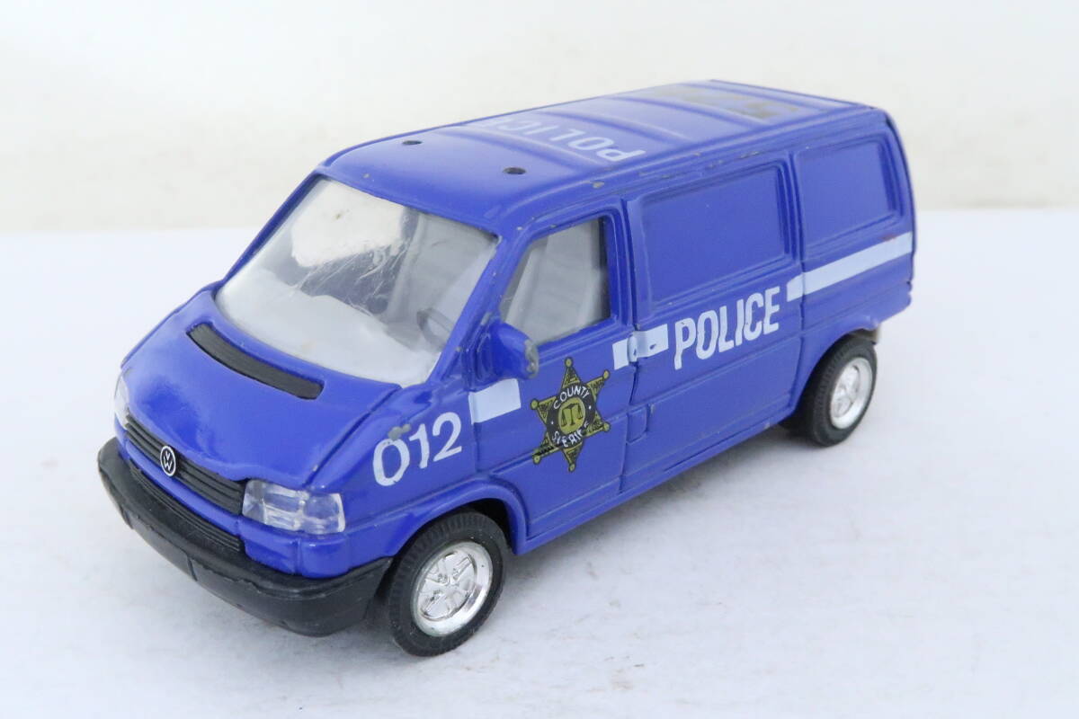 WELLY VW VOLKSWAGEN T4 VAN POLICE ワーゲン ポリスバン 破損 難有 1/43? イニレ_画像1