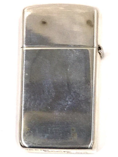 ZIPPO スターリングシルバー スリムタイプ オイルライター 保存箱付き 火花 ジッポの画像2
