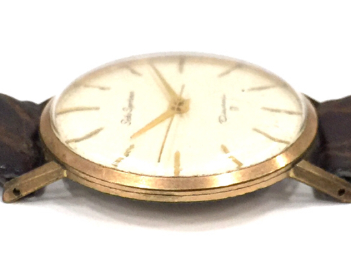 セイコー スポーツマチック 手巻き 機械式 腕時計 ホワイト文字盤 稼働品 社外ベルト J14092E QR052-217の画像4