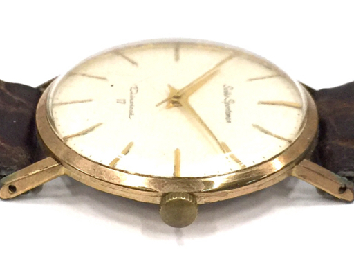 セイコー スポーツマチック 手巻き 機械式 腕時計 ホワイト文字盤 稼働品 社外ベルト J14092E QR052-217の画像3