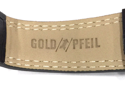 ゴールドファイル デイト クォーツ 腕時計 G21000 メンズ 未稼働品 付属品あり GOLD PFEIL QR052-157の画像7