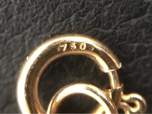 美品 ティファニー 750 シェル ルビー ネックレス 貝殻モチーフ 保存袋付き アクセサリー 3.5g TIFFANY_画像9