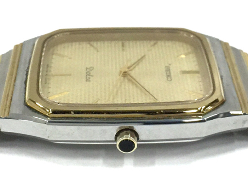  Seiko Dolce quartz wristwatch men's Gold color face not yet operation goods original breath 7741-5130 SEIKO