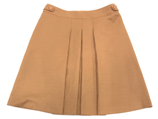  Kumikyoku size 1 side pleated skirt Camel LAUTREAMONT 2 total pattern skirt lady's bottoms total 2 point 