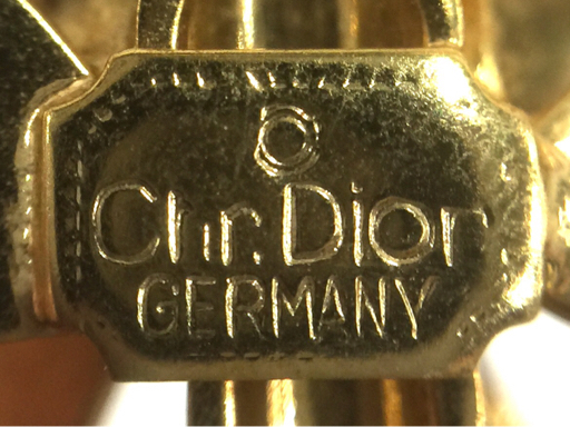 クリスチャンディオール ブローチ 蝶モチーフ ラインストーン ゴールドカラー アクセサリー Christian Dior QR054-210_画像7