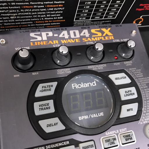 1円 Roland ローランド SP-404SX LINEAR WAVE SAMPLER コンパクトサンプラー 2台 まとめ セットの画像6