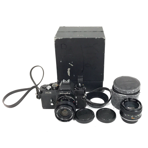 1円 MINOLTA XE MC W.ROKKOR 28mm f=2.8mm/MC ROKKOR-PF 1:1.7 f=50mm カメラ レンズ 等 まとめ セット_画像1