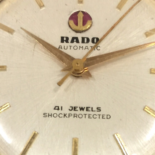 ラドー 自動巻 オートマチック 腕時計 シルバーカラー文字盤 ラウンドフェイス 41石 稼働品 RADO QR052-253の画像7