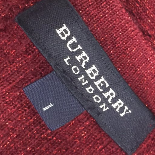  Burberry размер 1 длинный рукав вязаный свитер шелк . tops женский бордо серия BURBERRY