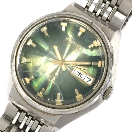 セイコー ロードマチック デイデイト 自動巻 オートマチック 腕時計 メンズ 純正ブレス グリーン文字盤 QR052-225の画像1