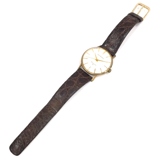 セイコー スポーツマチック 手巻き 機械式 腕時計 ホワイト文字盤 稼働品 社外ベルト J14092E QR052-217の画像5
