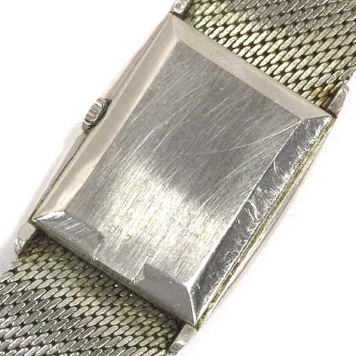 ジュベニア 手巻き 機械式 腕時計 スクエアフェイス シルバーカラー 不動品 純正ブレス JUVENIA QR052-245の画像2