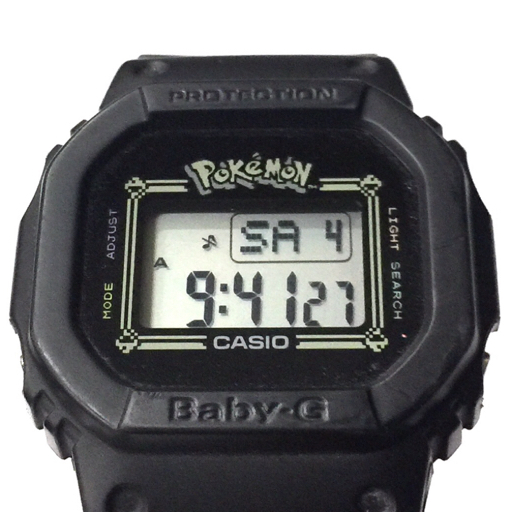 カシオ ベビーG 25TH ANNIVERSARY ピカチュウ コラボ クォーツ 腕時計 ブラック BGD-560PKC 稼働品 付属品あり_画像2