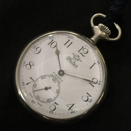ワテックス インカブロック スモセコ スモールセコンド 手巻き 機械式 懐中時計 稼働品 ホワイト文字盤 watexの画像1