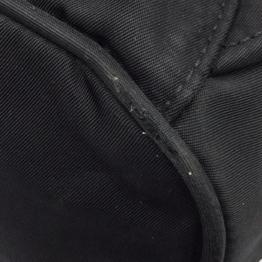 プラダ ナイロン テスート リュックサック ポケット 三角プレート 巾着 レディース ブラック PRADA QR052-544の画像7