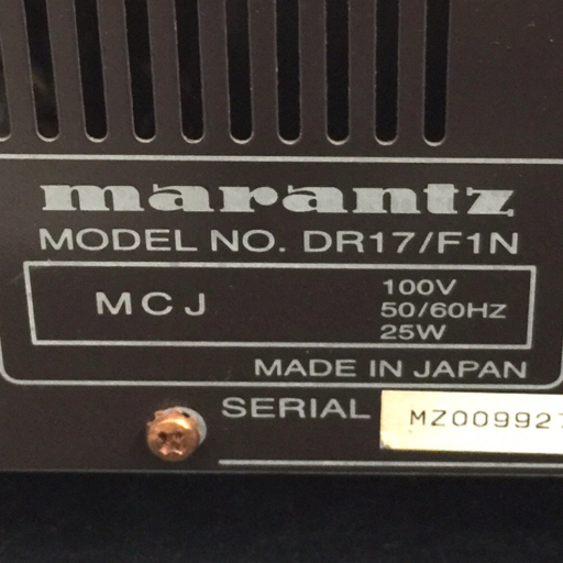 1円 marantz マランツ DR17/F1N CD-R/CD-RWレコーダー CD プレイヤー 音響 機器 オーディオ 機器 ジャンクの画像7