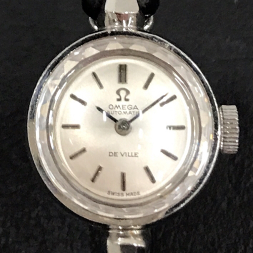 オメガ デビル 自動巻 オートマチック 腕時計 レディース シルバーカラー文字盤 純正ブレス OMEGAの画像2