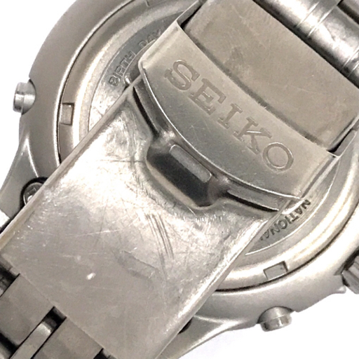 セイコー ランドマスター サミッター クォーツ 腕時計 7K32-0A10 チタン 純正ブレス 稼働品 純正ブレス SEIKOの画像7
