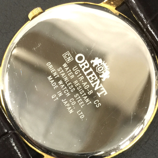 送料360円 オリエント デイデイト クォーツ 腕時計 UG1R-A0-B メンズ シルバーカラー文字盤 ORIENT QR052-256 同梱NG_画像2