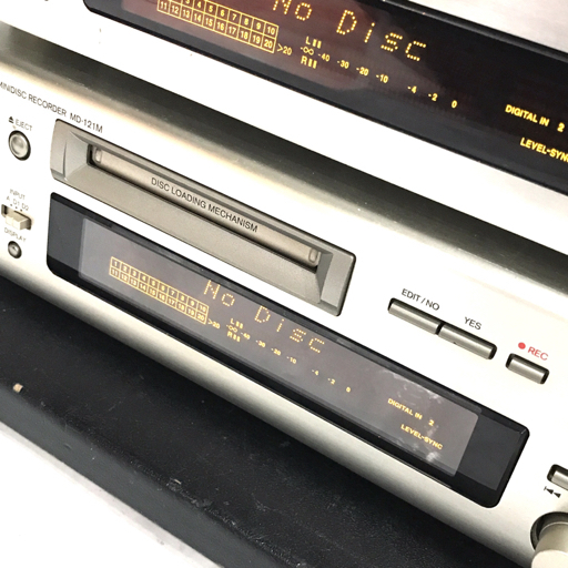 1 jpy ONKYO MD-121M MD deck MD player 2 pcs summarize set electrification has confirmed audio equipment 