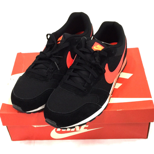  Nike 749794-088 NIKE MD Runner 2 MD RUNNER 2 sneakers 31cm black × Total Crimson tag preservation box attaching 