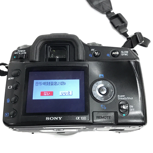 1円 SONY α100 DSLR-A100 DT 3.5-5.6/18-70 含む デジタル一眼レフカメラ レンズ 通電確認済み_画像3