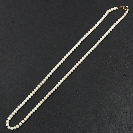 パール 真珠 K18金具 ネックレス パール径3mm 重量8.3g アクセサリー レディース_画像1