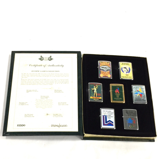 1 jpy Zippo -1996 year a tiger nta Olympic collection oil lighter preservation case attaching ZIPPO