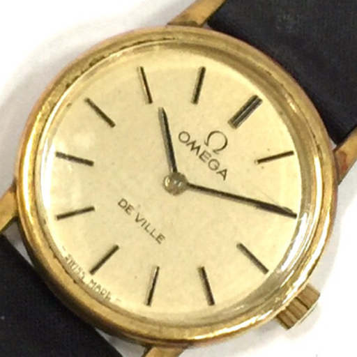 オメガ デビル デヴィル 手巻き 機械式 腕時計 511.532 レディース ゴールドカラー文字盤 純正ベルト OMEGA_画像1