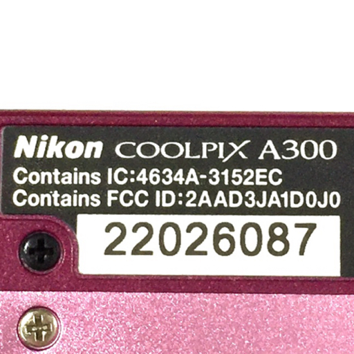 Nikon COOLPIX A300 4.5-36.0mm 1:3.7-6.6 コンパクトデジタルカメラ ピンク ニコン_画像7